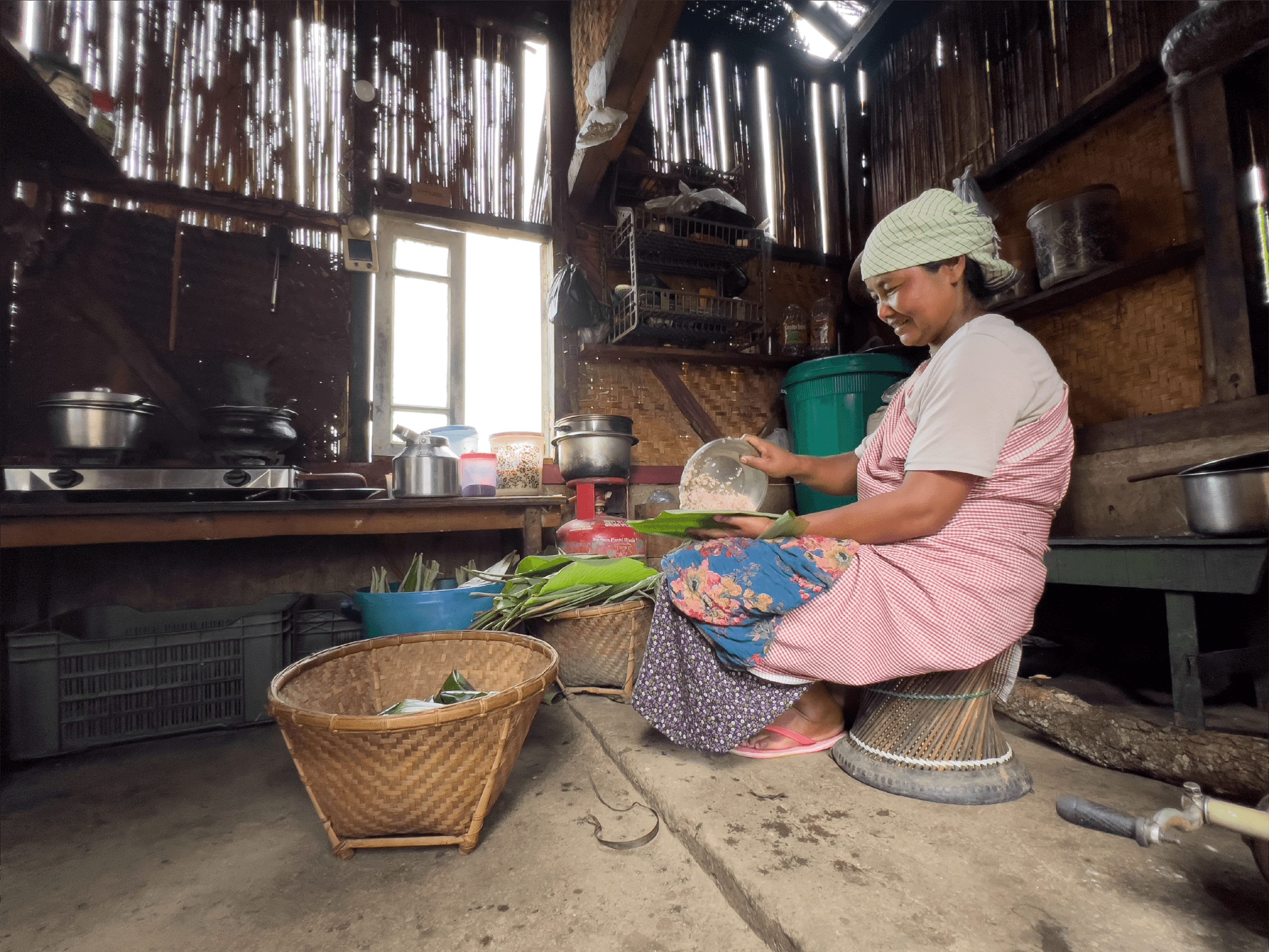 Locals working with local food sources