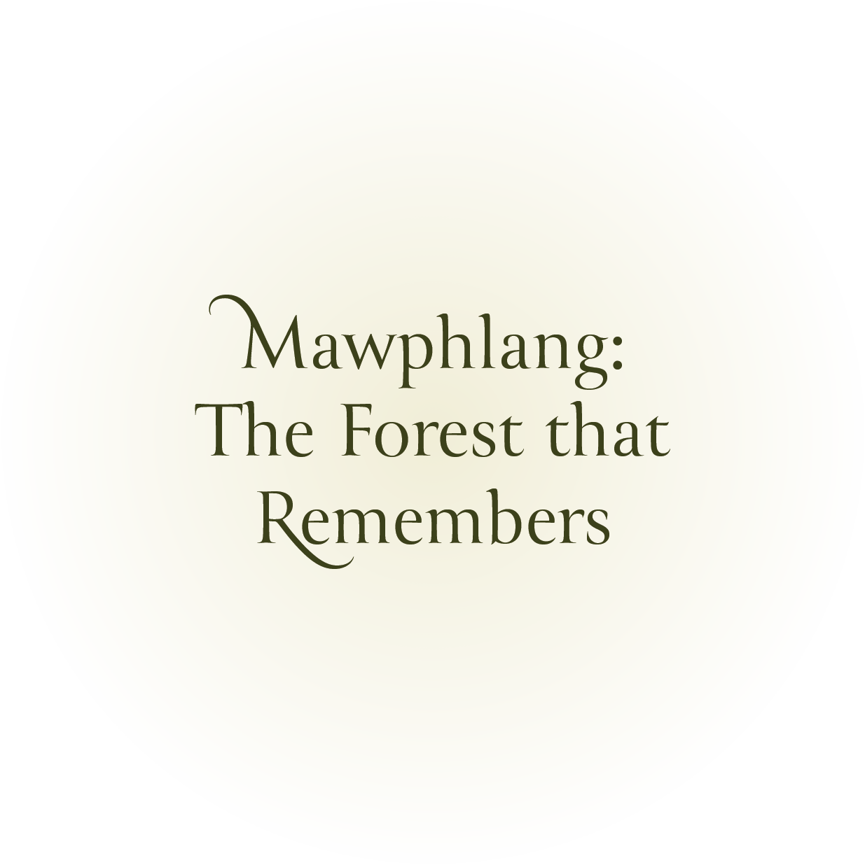 Mawphlang: The Forest that Remembers